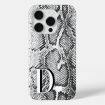 White Python Snake Skin - Rich Elegant Monogramed