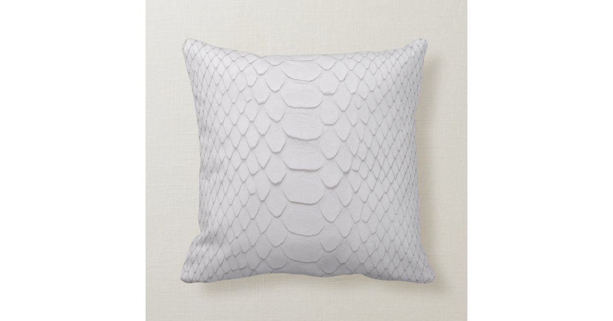 White Python Throw Pillow