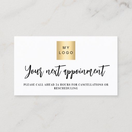 White QR code business logo appointment card | Zazzle