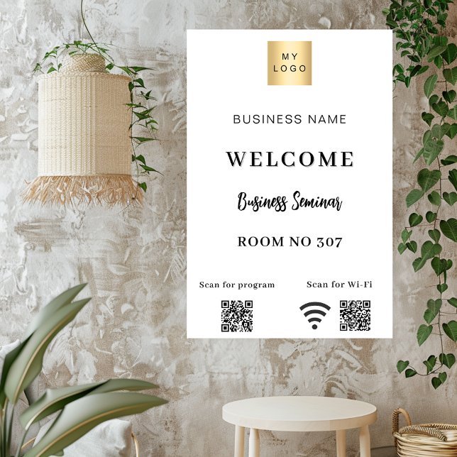 White QR code business logo seminar room wifi Poster (Creator Uploaded)