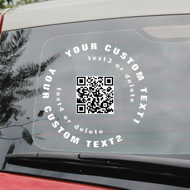 White QR code on Clear Vinyl Car Window Sticker (Creator Uploaded)