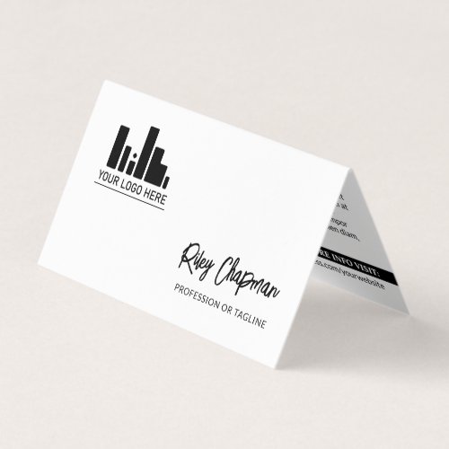 White QR Code Photo Social Media Icons Business Card