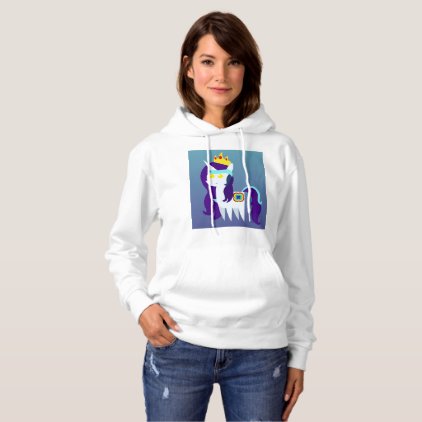 White Quadrupedal Character Hoodie