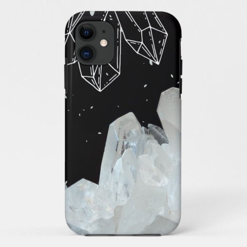 White Quartz Crystal Gemstone Geode Natural Stone iPhone 11 Case
