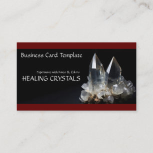 White Quartz Crystal Healing Crystals Business Card