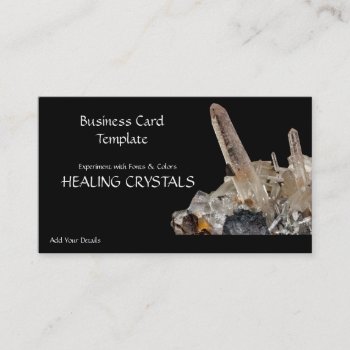 White Quartz Crystal Healing Crystals  Business Card by businesscardslogos at Zazzle