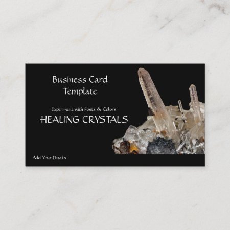 White Quartz Crystal Healing Crystals  Business Card