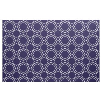 White Quatrefoil on Midnight Blue Background