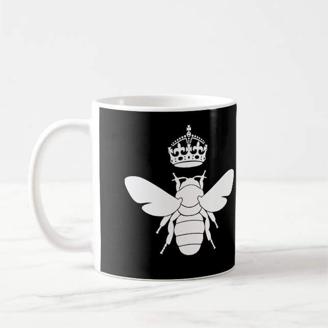 White Queen Bee Logo...Are You A Queen Bee? Coffee Mug (Left)