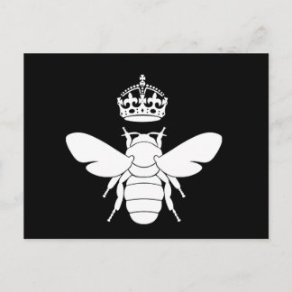 White Queen Bee Logo...Are You A Queen Bee? Postcard