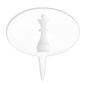 White Queen Chess Piece Cake Topper by peculiardesign at Zazzle