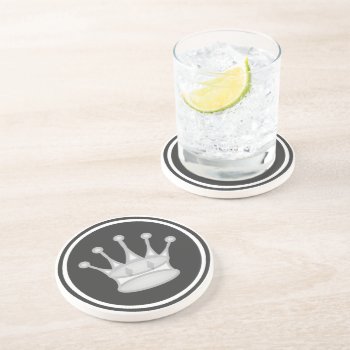 White Queen Chess Piece Coaster by Chess_store at Zazzle