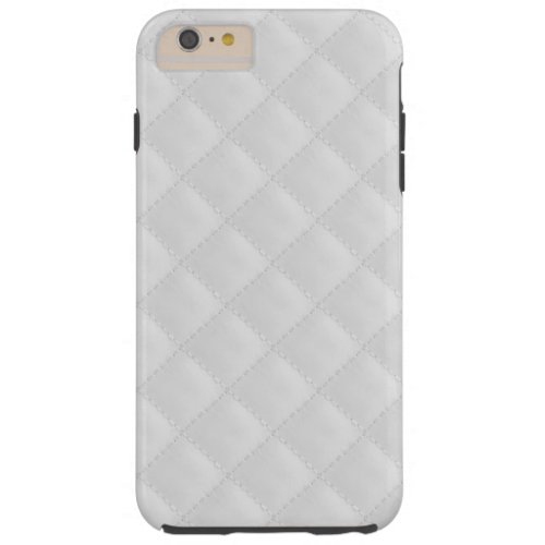 White Quilted Leather Tough iPhone 6 Plus Case