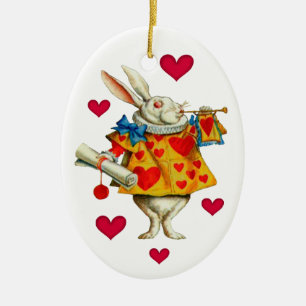 White Rabbit 1 Ceramic Ornament