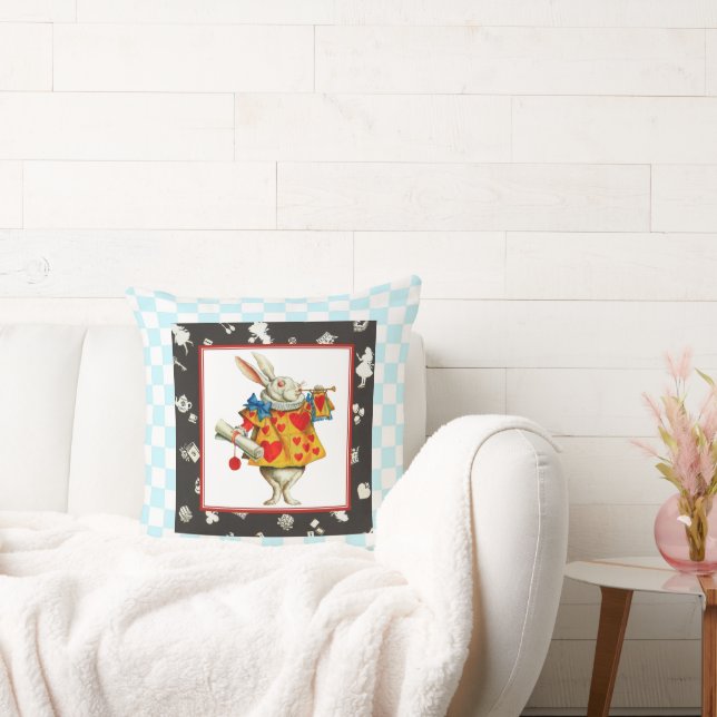 White Rabbit 2 Throw Pillow (Couch)