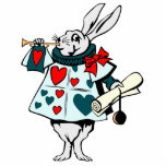 White Rabbit 4 Ornament<br><div class="desc">Acrylic photo sculpture ornament of a vintage Alice in Wonderland image of the White Rabbit in full regalia. See matching acrylic photo sculpture pin, keychain, magnet and sculpture. See the entire Wonderland Ornament collection in the SPECIAL TOUCHES | Party Favors section.</div>