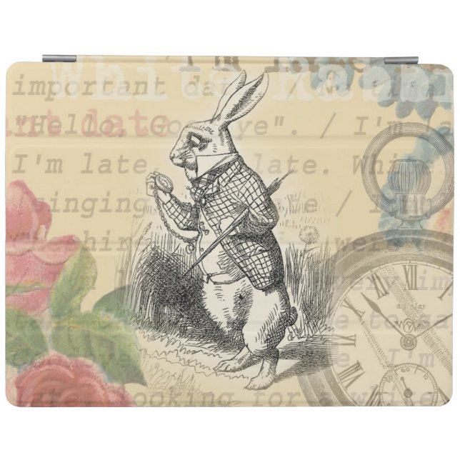 White Rabbit Alice Adventures Wonderland Art iPad Smart Cover (Horizontal)