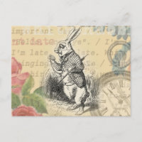 White Rabbit Alice Adventures Wonderland Art
