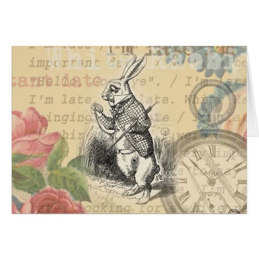 White Rabbit Alice in Wonderland Art (Front Horizontal)