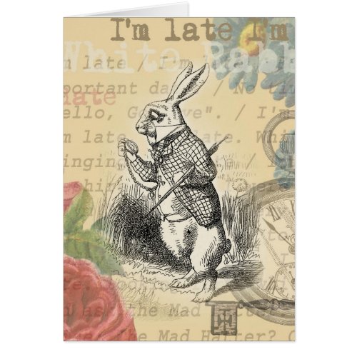 White Rabbit Alice in Wonderland Art