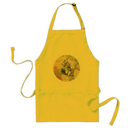 White Rabbit Alice in Wonderland Art Adult Apron