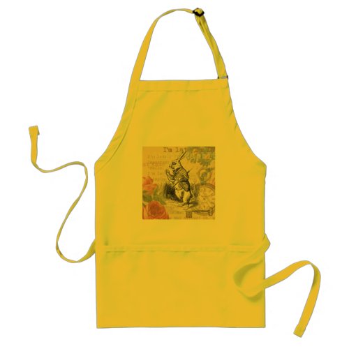 White Rabbit Alice in Wonderland Art Adult Apron