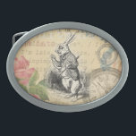 White Rabbit Alice in Wonderland Art Belt Buckle<br><div class="desc">Alice in Wonderland White Rabbit illustration - the White Rabbit is the endearing bunny rabbit character from the 1865 book by Lewis Caroll, Alice's Adventures in Wonderland. The white rabbit says, "I'm late, I'm late, for a very important date." Our gift is based on the original book's image, from the...</div>