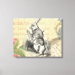 White Rabbit Alice in Wonderland Art Canvas Print<br><div class="desc">Alice in Wonderland White Rabbit illustration - the White Rabbit is the endearing bunny rabbit character from the 1865 book by Lewis Caroll, Alice's Adventures in Wonderland. The white rabbit says, "I'm late, I'm late, for a very important date." Our gift is based on the original book's image, from the...</div>