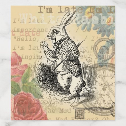 White Rabbit Alice in Wonderland Art Envelope Liner