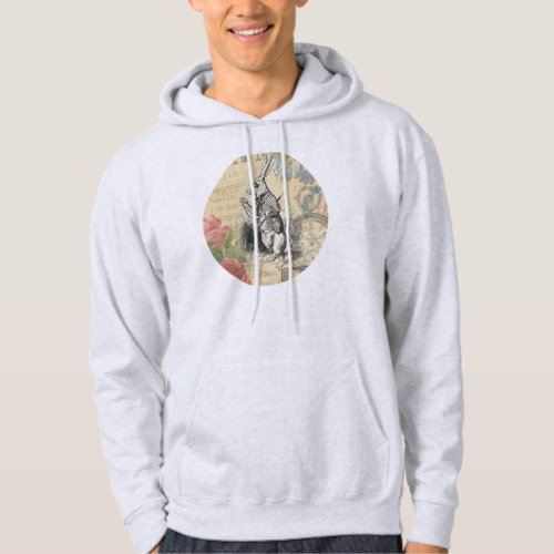 White Rabbit Alice in Wonderland Art Hoodie