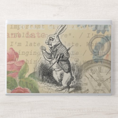 White Rabbit Alice in Wonderland Art HP Laptop Skin