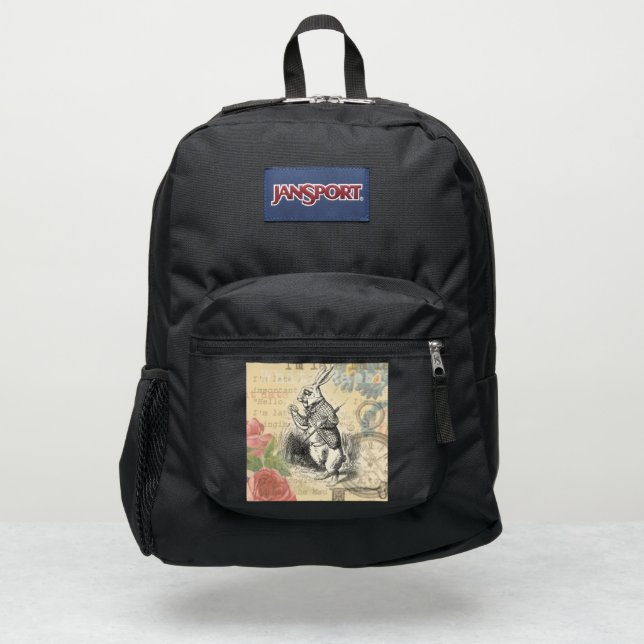 White Rabbit Alice in Wonderland Art JanSport Backpack (Front)