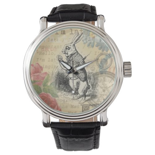 White Rabbit Alice in Wonderland Art Watch