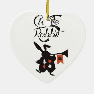 White Rabbit, Alice In Wonderland Ceramic Ornament