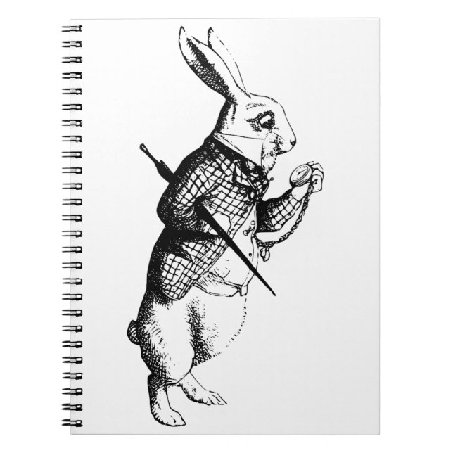 White Rabbit , Alice In Wonderland character  Notebook (Front)