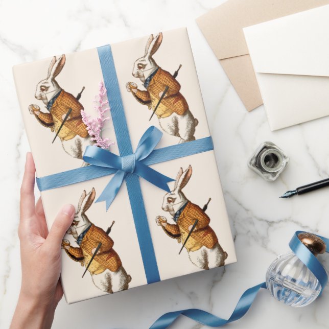 White Rabbit Alice In Wonderland character Wrapping Paper (Gifting)
