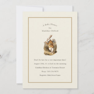 White Rabbit Alice in Wonderland Classic Storybook Invitation