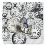 White Rabbit Alice in Wonderland Clocks Bandana