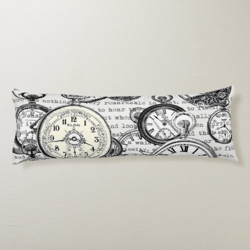 White Rabbit Alice in Wonderland Clocks Body Pillow