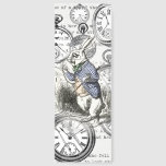White Rabbit Alice in Wonderland Clocks Bookmarks
