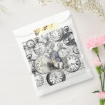 White Rabbit Alice in Wonderland Clocks Favor Bag