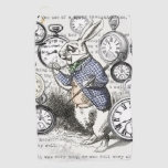 White Rabbit Alice in Wonderland Clocks Golf Towel