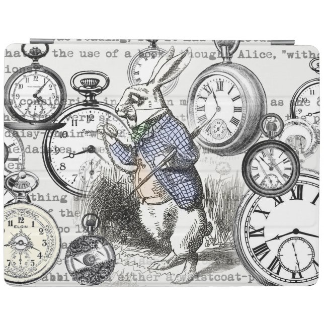 White Rabbit Alice in Wonderland Clocks iPad Smart Cover (Horizontal)