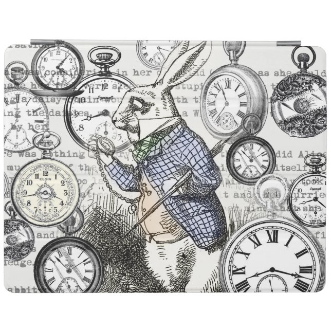 White Rabbit Alice in Wonderland Clocks iPad Smart Cover (Horizontal)