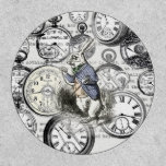 White Rabbit Alice in Wonderland Clocks Patch