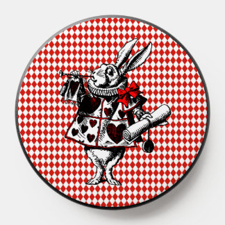 White Rabbit Alice in Wonderland Diamonds PopSocket