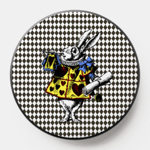 White Rabbit Alice in Wonderland Diamonds PopSocket