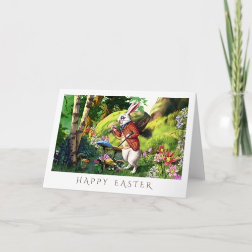White Rabbit  Alice in Wonderland Easter Cards