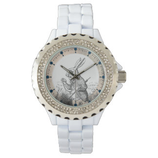White Rabbit Alice (In Wonderland) Enamel Watch