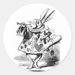 White Rabbit Alice In Wonderland Herald Stickers